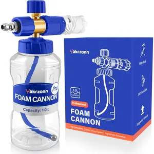 Foam for Pressure Washer, Car Lance, 1L Wide Mouth Bottle, 1/4 Inch Quick Connector, 4000 PSI, 360 Rotatable Nozzle, Thick Snow Foam, 1.2mm Orifice
