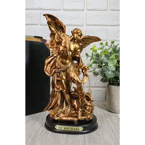 Ebros Byzantine Catholic Church Archangel Michael Slaying Lucifer Statue 8"H