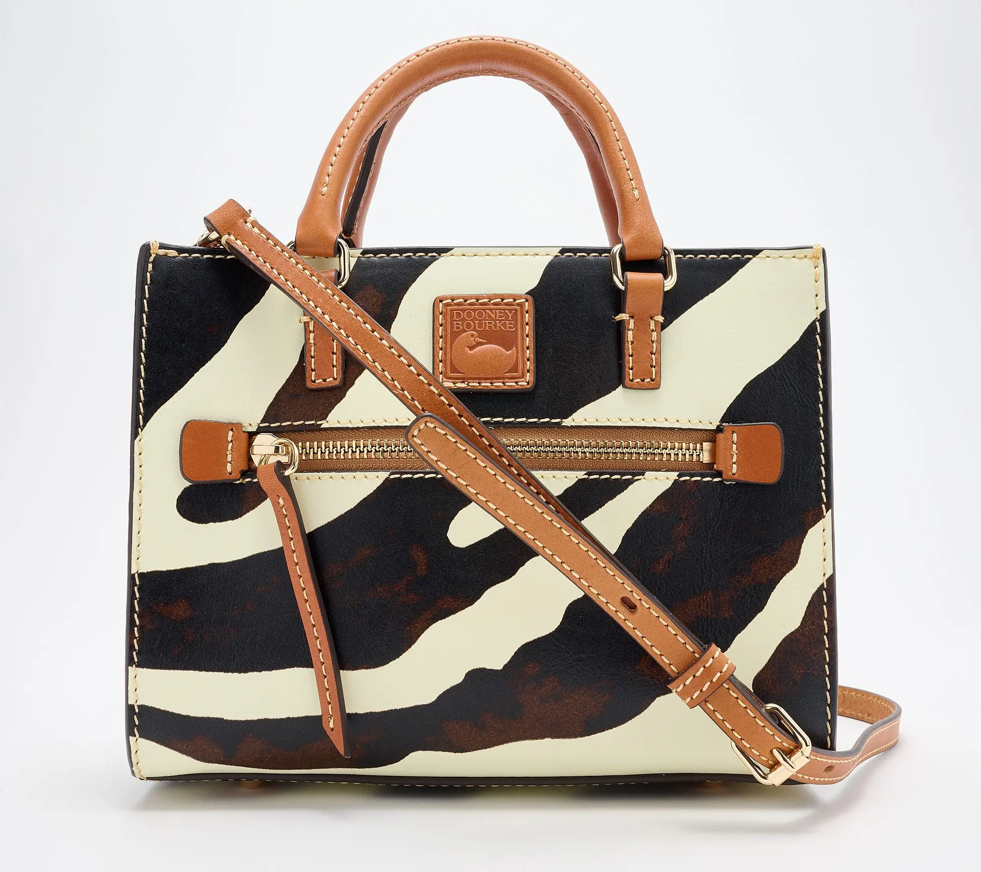 Dooney & Bourke Zebra Mini Zip Janine Crossbody