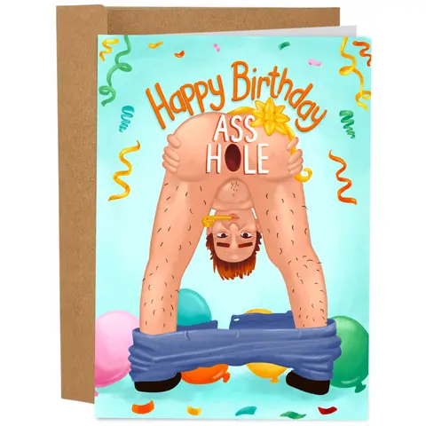 Hilarious Birthday Greeting Card, Funny Adult Humor Card, Rude Sarcastic Birthday Card, Cheeky Gift for Best Friend