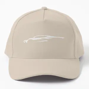 Chevrolet Corvette C8 Silhouette - White Twill Cap Hat - Stylish and Modern Hat Featuring Chevrolet Corvette C8 Silhouette in White, Perfect for Car Enthusiasts, High-Quality Twill Fabric, Comfortable and Adjustable Fit