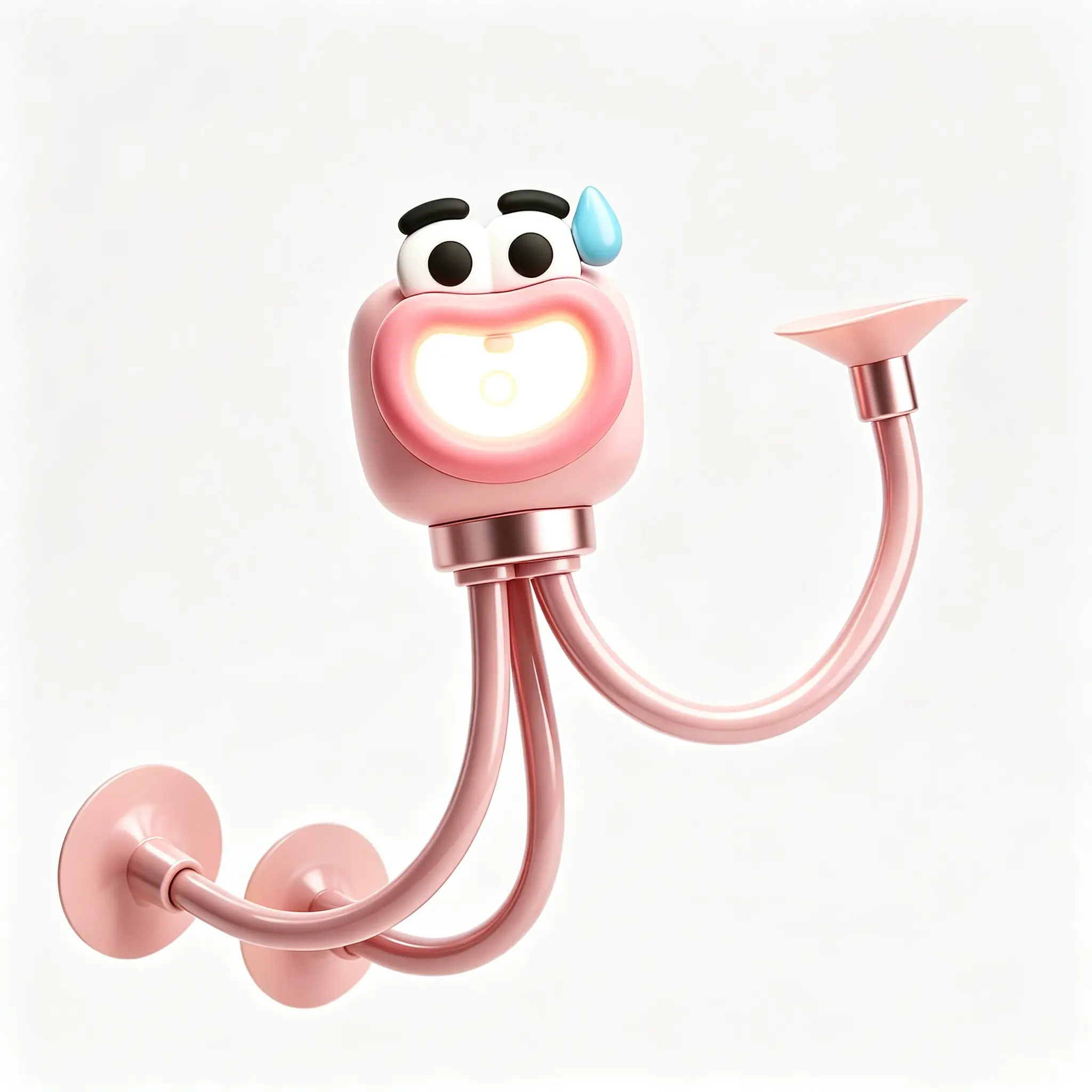 Adjustable DIY Bendable Mini Night Light with Bend and Pose Bendable Arms, Cartoon Face Home Decor Statue for Room Accent, Bathrooms