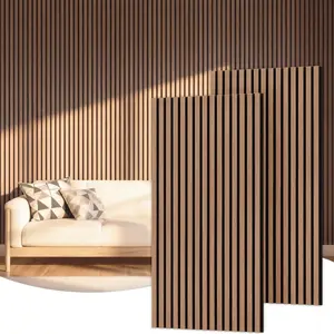 TONOR Wood Wall Panels for Wall,47.2'' x 23.6'' (120 x 60 cm) Acoustic Wall Panels, Wood Slat Acoustic Panels for Noise Cancelling and Decoration, Living Room, Bedroom, Office, Walnut