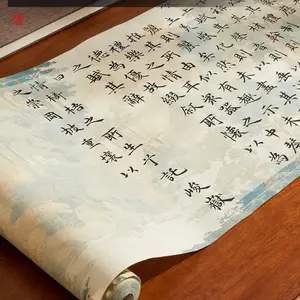 Qingming Scroll Calligraphy Practice Paper Roll – Chinese Ink Art, Beginner Friendly, 0.34×10m