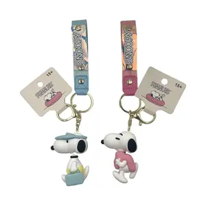 [Random One] MINISO Snoopy Summer Travel Series 3D Keychain - Multiple Designs, Versatile Accessory for Keys & Bag Charms
