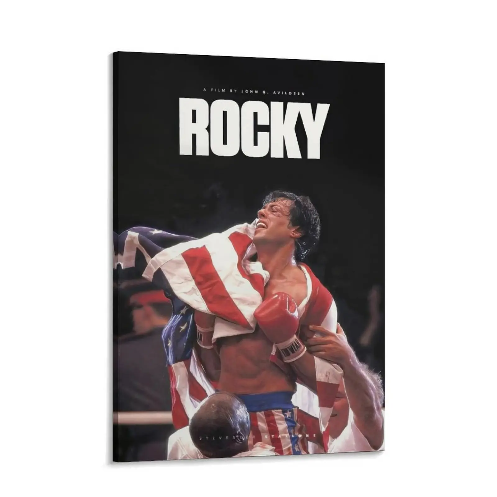 Customizable Rocky Balboa Icon Vintage Poster - 20x30in(50x75cm), Bold Rocky Energy, Character-Based Vintage Wall Art, Sylvester Stallone Boxing Print, Bright Eclectic Decor Inspo, Man Cave Wall Decor Gift