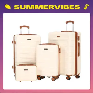 AAIVV 4 Piece Luggage Sets, Double Spinner Wheels, Expandable, TSA Lock Durable Suitcase Set, Traveling Bag, Luggage Sets (13/20/26/28in) summervibes,