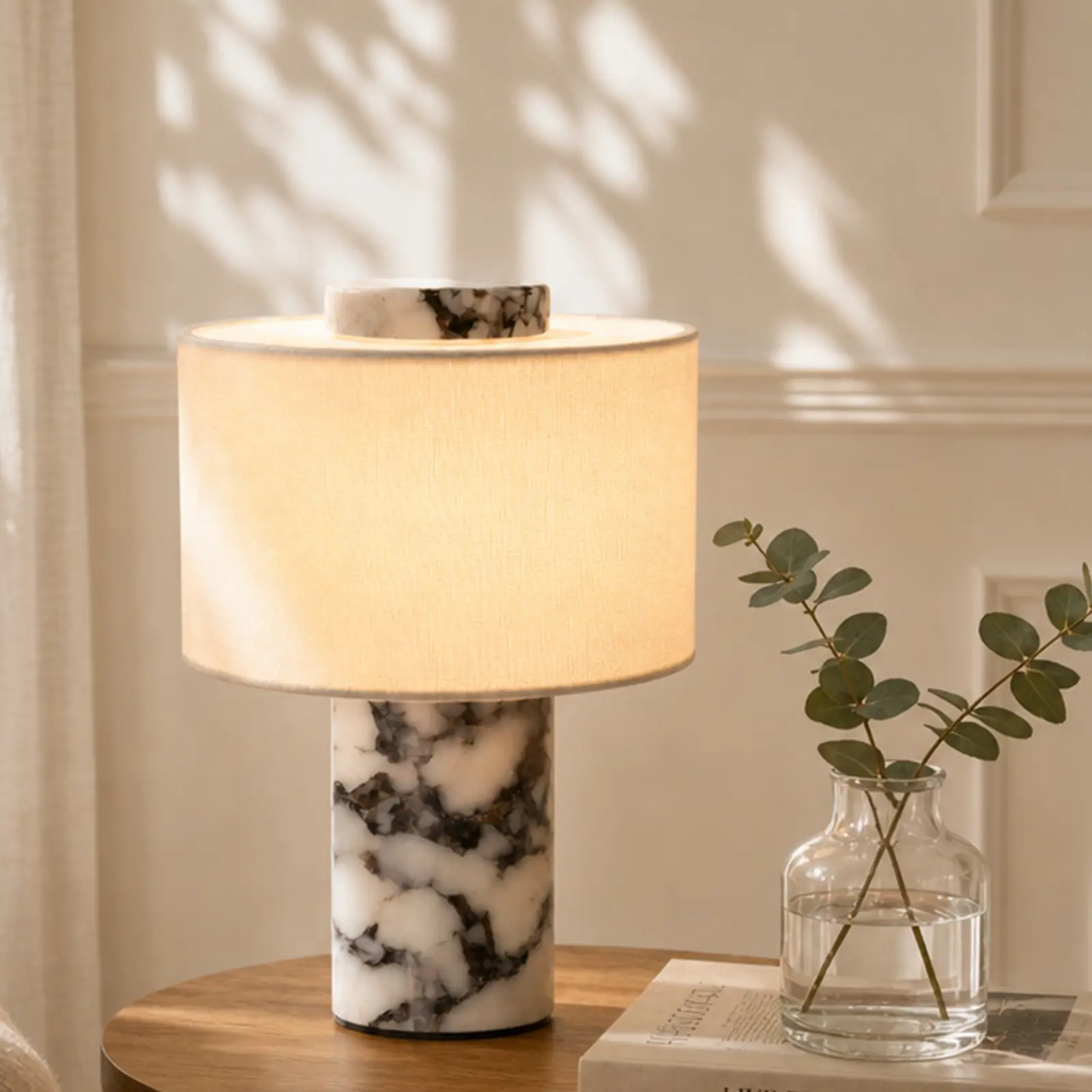 DEMILARE Marble Table Lamp Rechargeable Cordless, Touch Control Dimmable Bedside Lamp, 3 Color Temperatures, Modern Luxury Night Light, Portable Stone Desk Lamp for Bedroom, Living Room, Nightstand, Home Office Decor,home makeover,back to school shopping