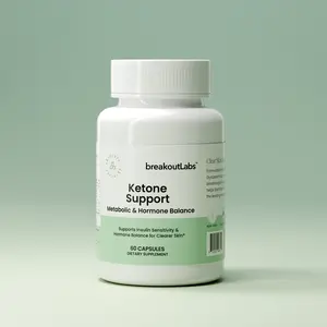 BreakoutLabs Ketone Support | Berberine for Hormonal Acne & Insulin Balance | PCOS Skin Supplement | Blood Sugar & Hormone Support for Clear Skin | 60 Capsules