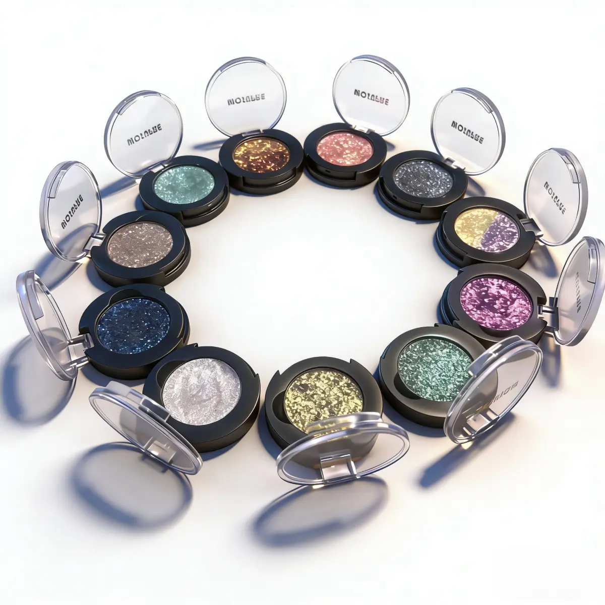 WOSUPRE Mono Chameleon Eyeshadow Palette Cosmetic - Limited Edition, Alcohol-Free, Multi-Reflective Shimmer Glitter, Smooth Hypoallergenic Texture, Long-Lasting Flawless Finish, Pro Single Item Eye Makeup for Adults (3 Years Shelf Life, S01+S02), Blendabl