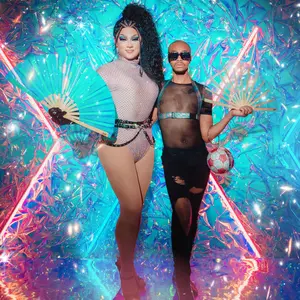 Clear Glitter Iridescent EDM Rave Clack Folding Hand Fan - God Glam It fan  clackers