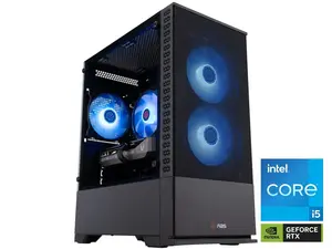 ABS Cyclone Aqua Gaming PC - Windows 11 - Intel Core i5-14400F - Nvidia GeForce RTX 5060 8GB - DLSS 4 - 32GB DDR4 3200 - 1TB M.2 NVMe SSD - CA14400F50605