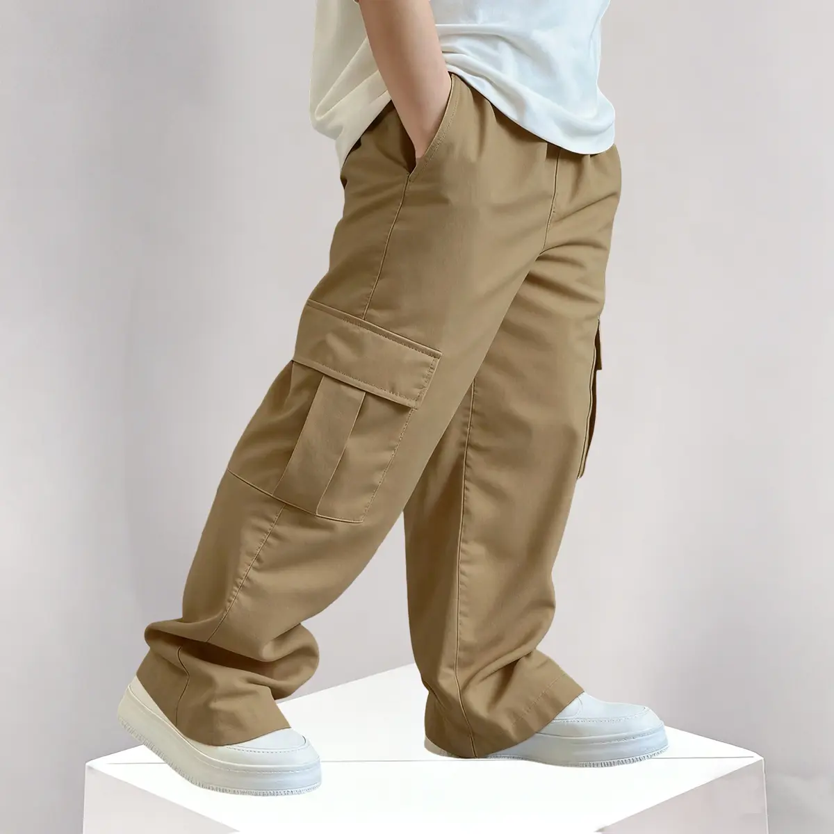 Boys Casual School Trousers | Durable Side Pocket Easy Care Daily Wear Bottoms