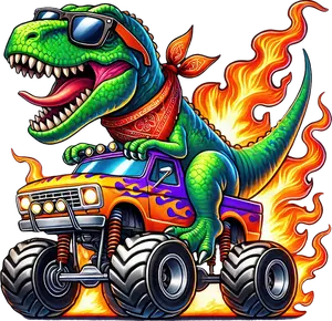 DTF Transfer – EX Dino Truck Multi Sizes