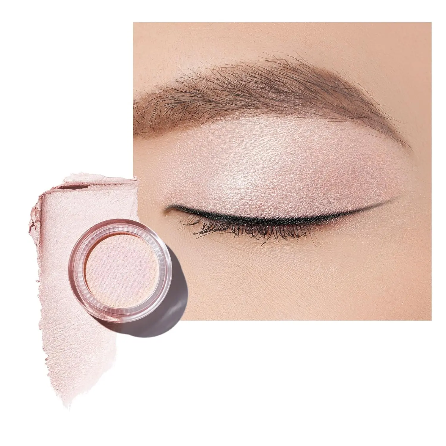 Vegan Cruelty-Free Shimmer Cream Eyeshadow (02 No Burden, 6g) - Waterproof, Long-Lasting, Lightweight, Moisturizing, Natural Long Lasting Makeup Cream Shadow Formula