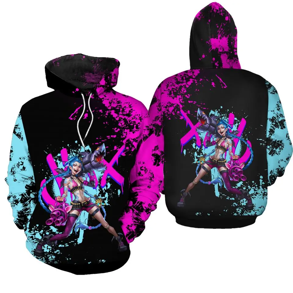 Arcane Jinx Hoodies 3D Printing Men Hoodie