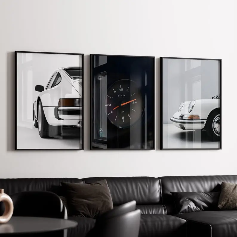 Porsche 933 Poster Bundle set of 3 | sports car posters | Porsche wall art