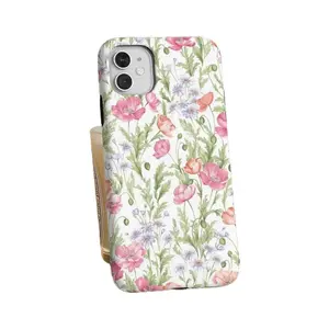 Hibiscus Phone Case, Summer Phone Cover, Pink & Orange Gradient, Gift for her, iPhone 16 15 14 13 12 11 With Magsafe