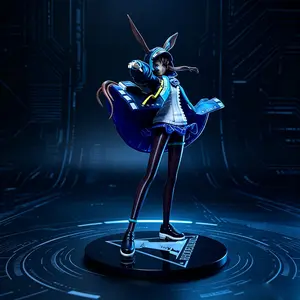 One Piece Arknights Amiya Figure, Iconic Action Pose with Rhode Island Base,Arknights Amiya Action Figure, Premium Edition for Fans & Collectors, Collectible Figure, Amiya Arknights Statue, With Rhode Island Logo Base and Signature Pose