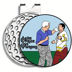 Cartoon Golf Pattern Golf Ball Marker, 1 Set Funny Golf Ball Markers with Hat Clip, Golf Accessories for Men & Women, Golf Gift