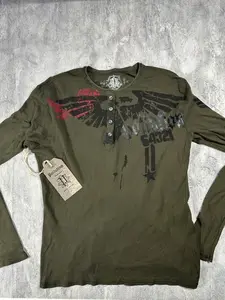 Pollution Green Y2K Thermal Long Sleeve Shirt