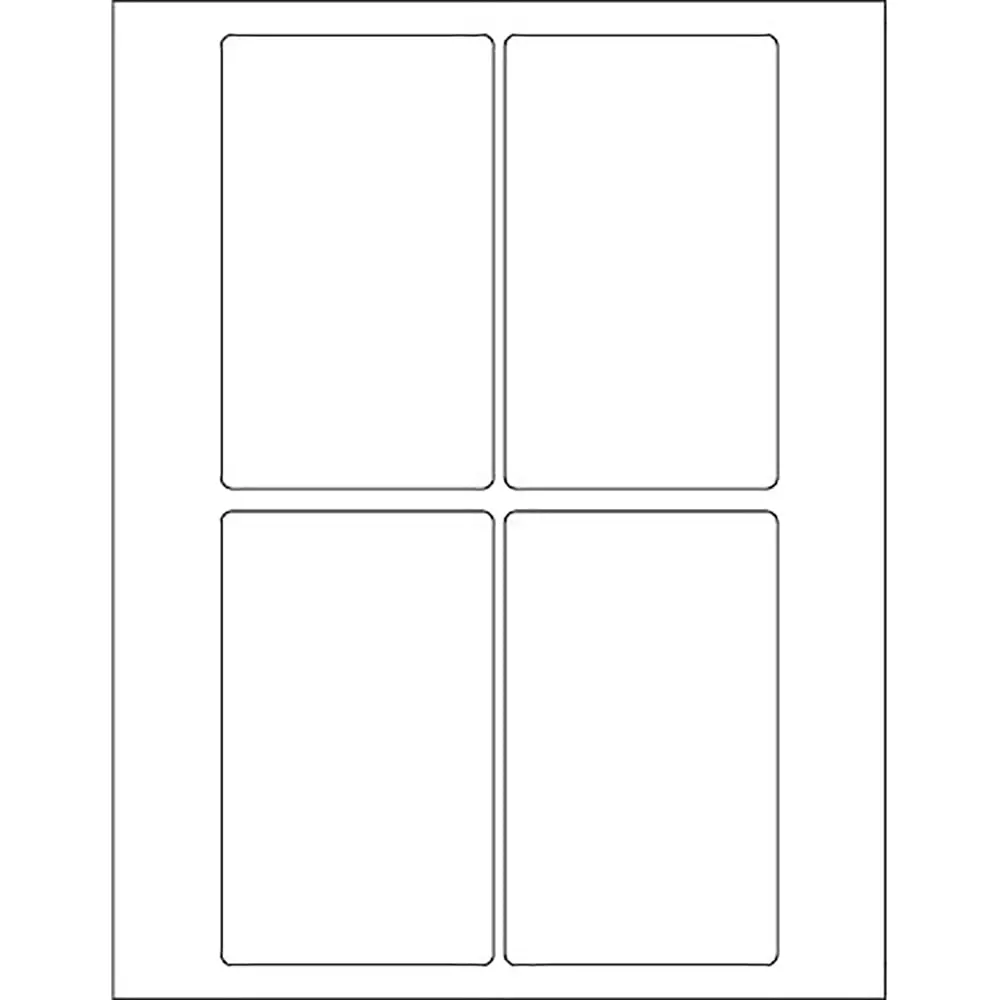 Polyester Permanent Self-Adhesive Laser Labels (3" w x 5" h) - Weatherproof, Tear Resistant, Compatible with Label Printers, Pack of 400