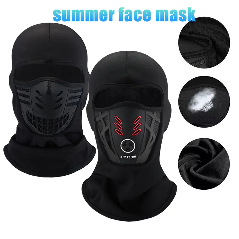 Men's New High-Density Ice Silk Honeycomb Motorcycle Mask - UV-Blocking, Breathable, Secure-Fit Full Balaclava for Summer Adults' Motorcycling, Hiking Sports & Outdoor Accessory