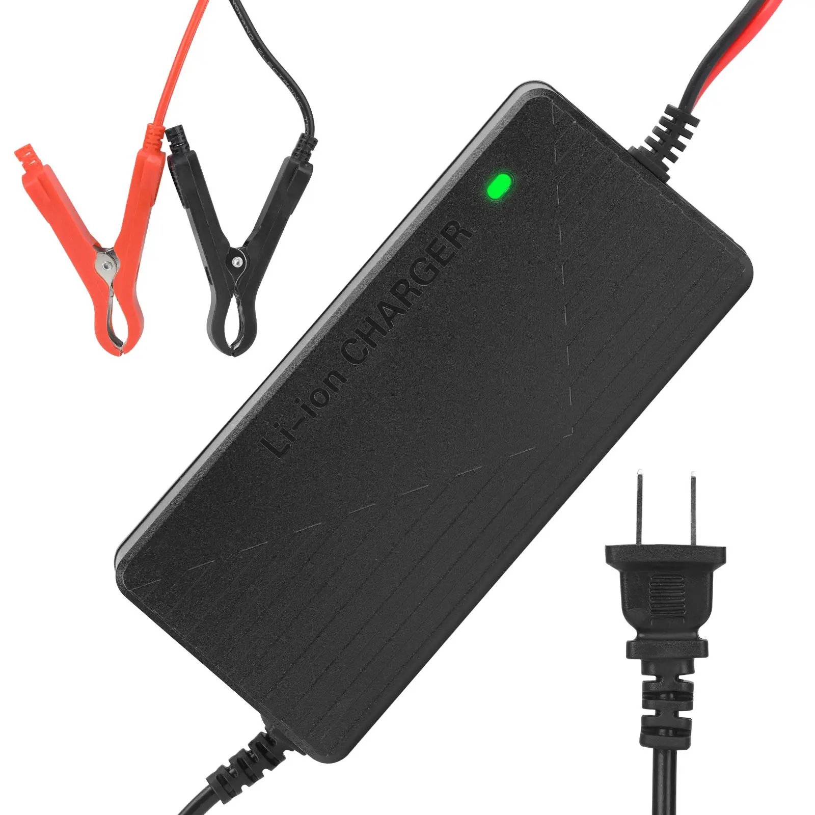 14.6V 10A US-Smart LiFePO4 Battery Charger with 5 Protections (Reverse, Temp, OverV, OverC, Low-V Recovery), Cooling Fan, LED Indicator for RV, Solar Systems, Lowv Protection