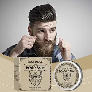 Leather Beard Care Wax, Beard Balm for Nourishing Moisturizing and Repairing Coarse Facial Hair, Men's Grooming Product for Softness and Shine