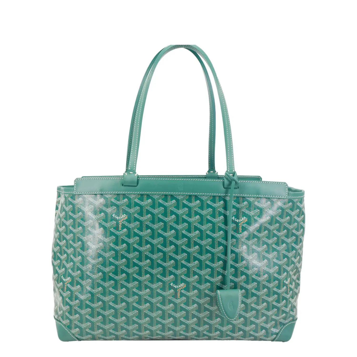 Pre-owned Goyard Canvas Shoulder Bags Bellechasse Small Goyardine Shoulder Bag Green