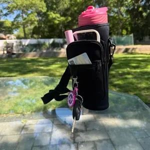 40 oz tumbler  carrier bag with phone pocket and adjustable