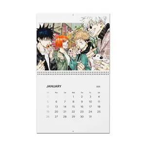 Jujutsu Kaisen Wall Calendar 2025, JJK Gojo Satoru Geto Toji Merch Gifts, Anime Manga Home Decor Includes Centered Hole for Hanging