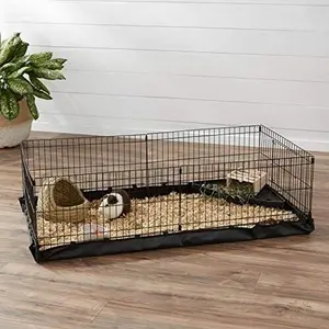 Indoor Outdoor Small Pet Guinea Pig Habitat Cage with Canvas Bottom