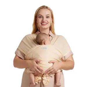 Momcozy Baby Wrap Carrier Slings, Easy to Wear, for Babies Girl and Boy, Adjustable Baby Carriers for Newborn up to 8-35 lbs Portable Mother Mom Gift Convenient Travel Gifts wild bird baby carriers Ergonomic Baby carrier