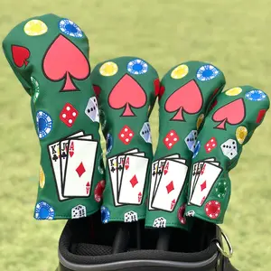 Poker Chips Design Golf Club Covers, Headcovers for Drivers & Hybrids, Funny Golf Accessories for Men & Women, Ideal for Outdoor Enthusiasts, Golf Accessories For Golf Clubs