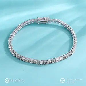 Grace Silver Moissanite Bracelet S925 - Round Cut - Lore Jewelry