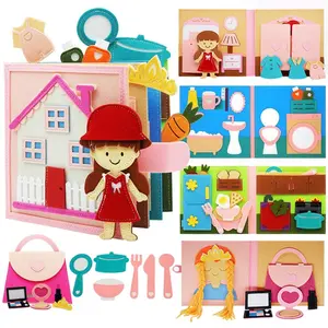Montessori Busy Book for Toddlers, Pre-School Learning Toy, Travel Essential for Ages 3-6, Girl Birthday Gift, Quiet Activity Book, Visual Learning Tools, Teaching Supplies