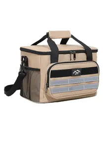 Large Picnic Ice Pack Outdoor High Capacity Fresh Keeping Lunch Box Bag, Handheld Crossbody Insulated Food Container for Travel, Soft Sided Cooler