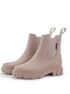 Women's Fashionable Waterproof Non-slip Rain Boots, Casual Comfortable Slip-on Boots, Perfect for Students and Outdoor Sports, Daily Wear Boots