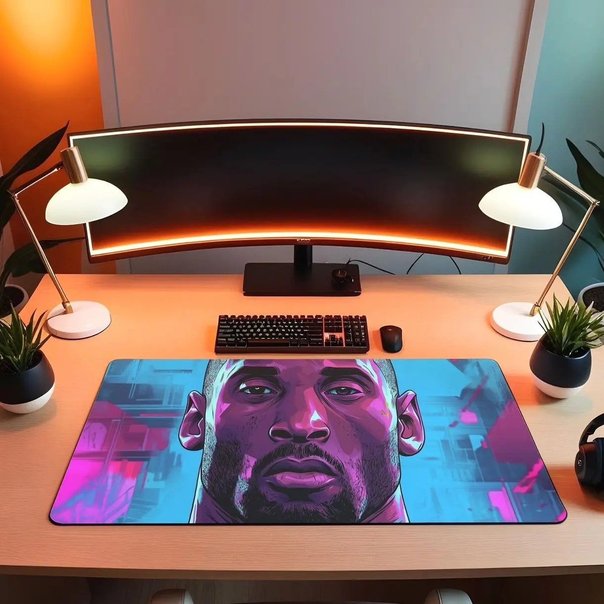Mamba Out Gaming Mouse Pad |  Basketball Gift | Water Resistant Desk Mat | Non-Slip Rubber Mat