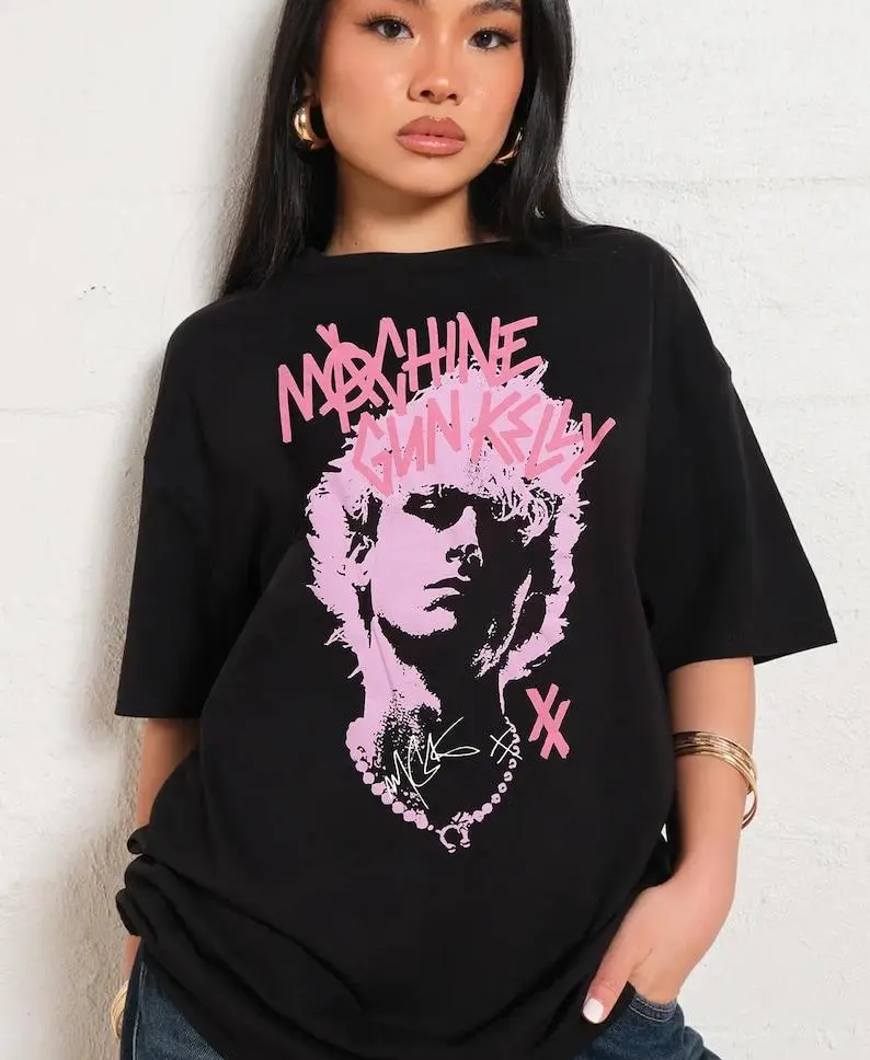 Machine Gunn Tee Mgk Tee Gunn Kelly Fans Rap Tee Rapper