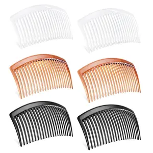 Professional Barber Comb Set 6PCS 3.15 Inches French Design for Styling Grooming Hair Side Combs in 3 Colors Viral Beauty Product on Tiktok