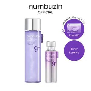 [numbuzin Official] No.9 NAD+ Glow Set | No.9 NAD+ PDRN Glow Boosting Toner + No.9 NAD+ BIO Lifting-sil Essence | Glowing, Firming, Hydrating | Peptides, NAD+, PDRN | Easy Skincare Routine