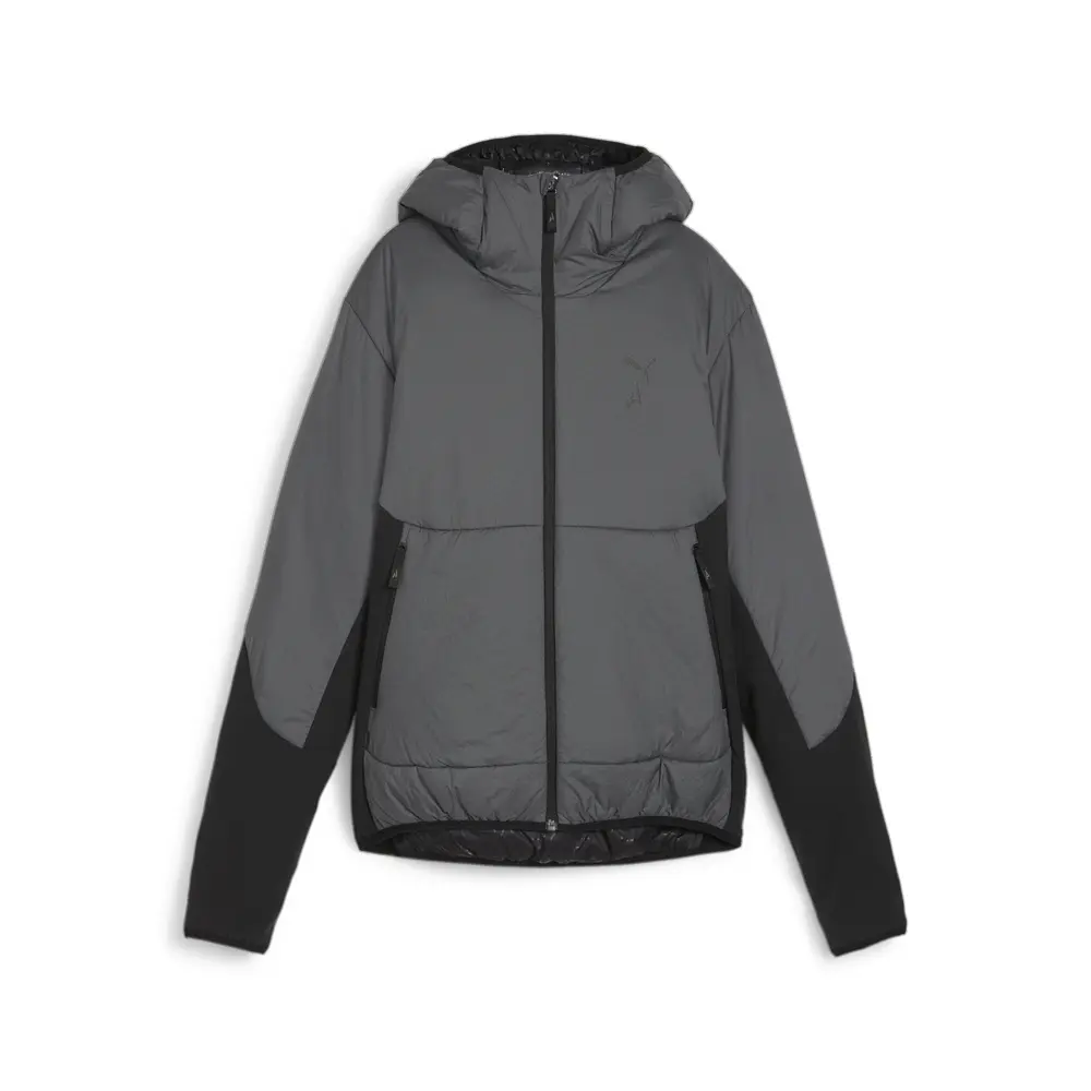 PUMA Womens Seasons Hybrid Primaloft Jacket Running Athletic Outerwear Full Zip - Grey