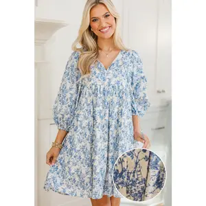 NURSING COLLECTION: It's All True Blue Toile Dress