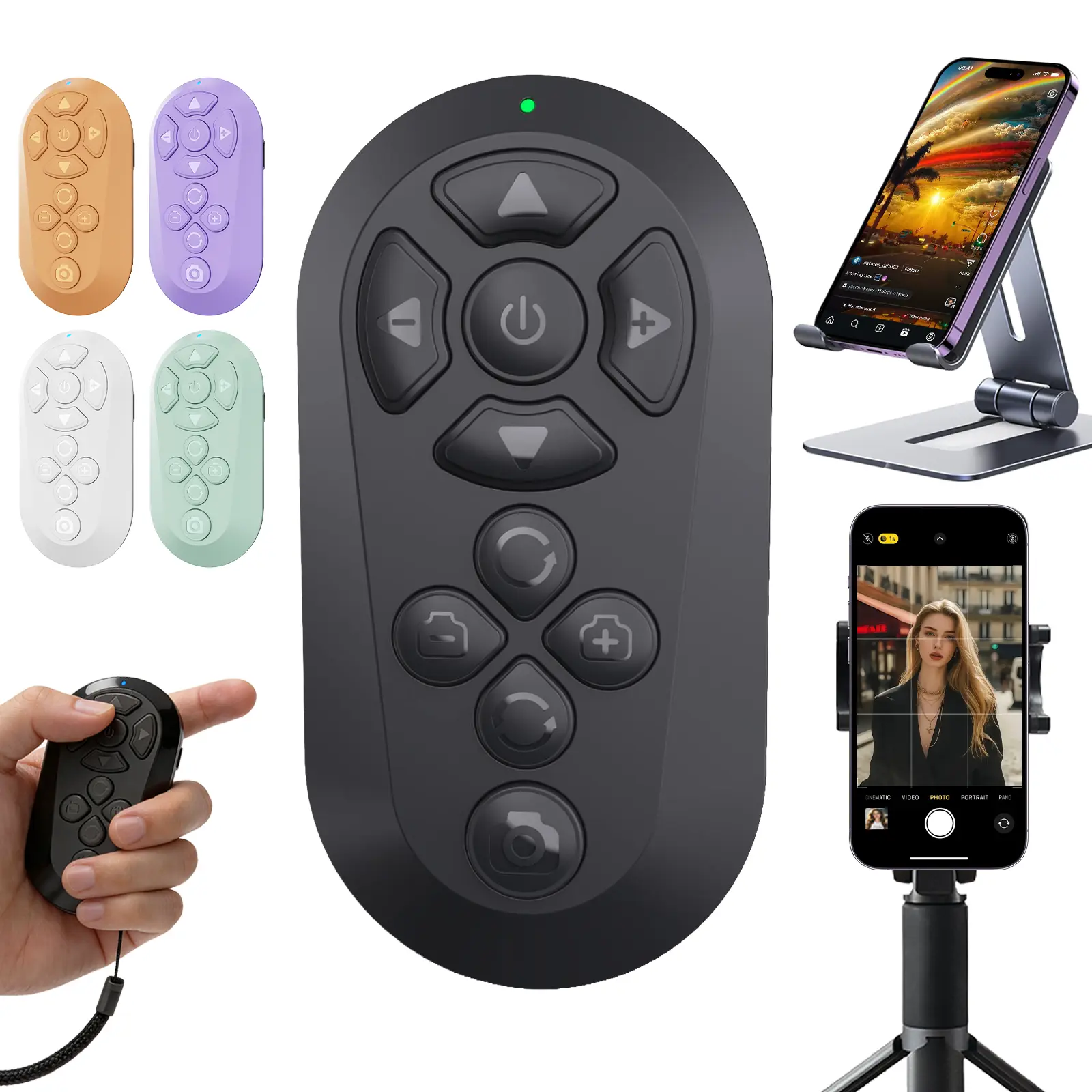 [DealsForYouDays] Xring 2026 NEW Release Remote Control for TikTok Scrolling , Wireless Scroller Page Turner, Camera Shutter Video Recording for iOS Android, Cellphone Selfie Accessory,Upgraded  SummerWins