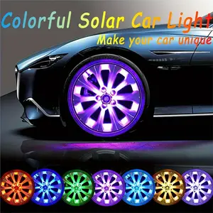 Solar Car Wheel Ambient Light, Led Wheel Light, Tyre Wheel Light, Seven Kinds Of Dazzling Colour Light Effect.
