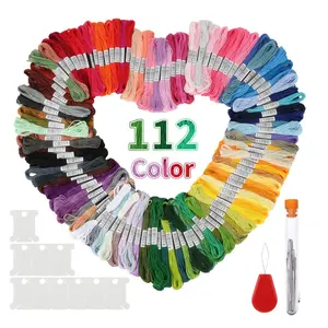 Embroidery Thread Set 112 Colours Each 8 Metres: Beautiful Thread for Embroidery, Knotting, Braiding, Crafts, Crochet - Cross Stitch Set - Sewing Thread by - Home Improvement.