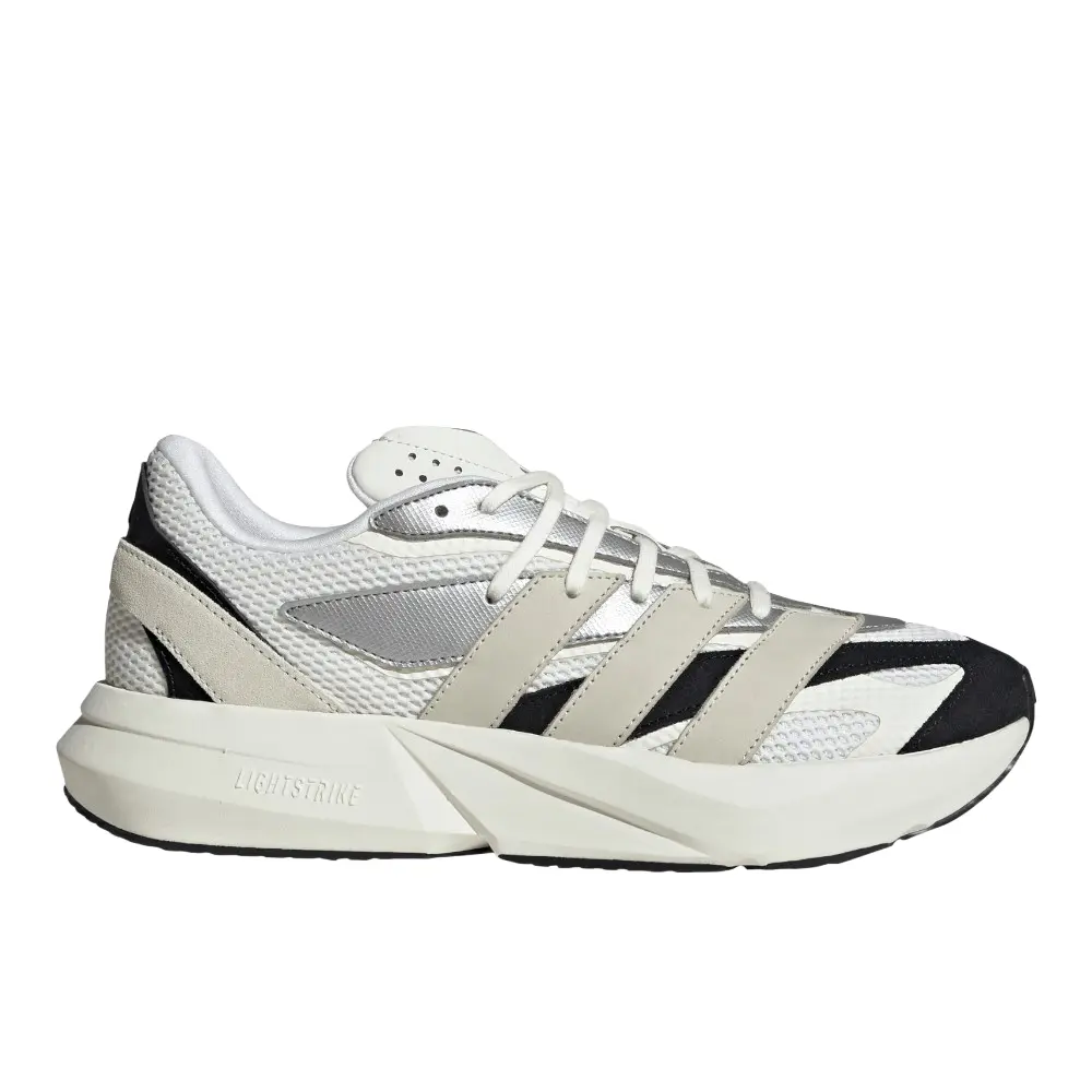 adidas Mens Lightblaze Lace Up Sneakers Shoes Casual - White
