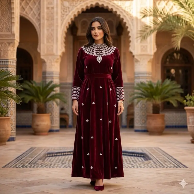 Women's Velvet Loose Long Arabic Abaya - Modest Fashion Conservative Casual Abayas, Warm Winter Islamic Dress, 1 Size for Daily Outings (Abaya Fashion), Conservative Abayas, Modestfashion, Muslim Dresses, Islamic Clothing, Muslim Clothing, Hijabi Fashion